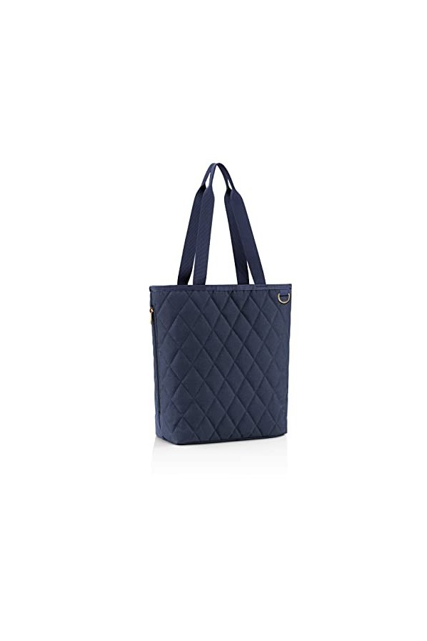 reisenthel classic shopper M rhombus blue - Sac shopping spacieux et sac à main élégant en un - Fabriqué en matériau hydrofug