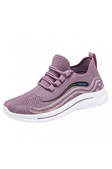 Femme Air Baskets Chaussures Fitness Sport Sneakers Baskets de Marche Femme Chaussures pour dames à lacets Mesh Respirant Mod