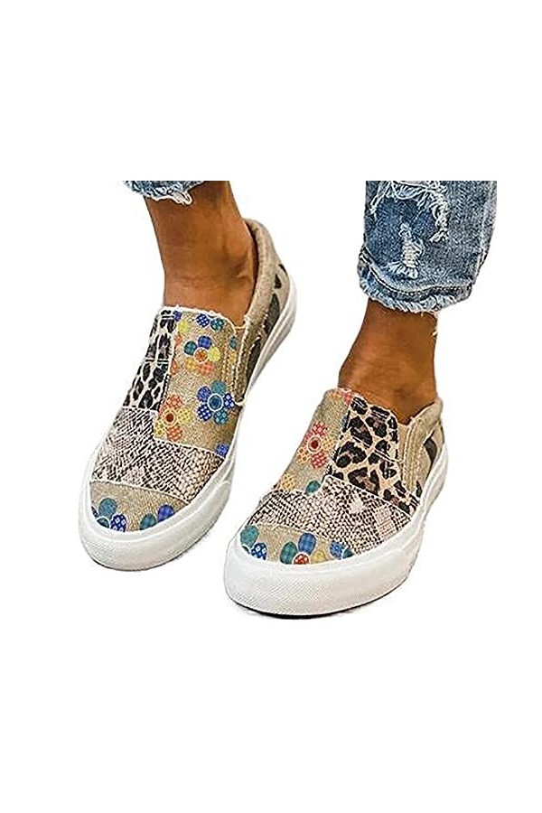 Femme Baskets Mode Unisexe Basses Femme Chaussures Toile Classique Canvas Shoes Casual Sneakers Plateforme,Photo Color,42EU