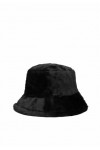 QUEEN HELENA Chapeaux dhiver Duveteux Chauds Cloche en Fausse Fourrure pour Femme CP302 Noir, Taille Unique