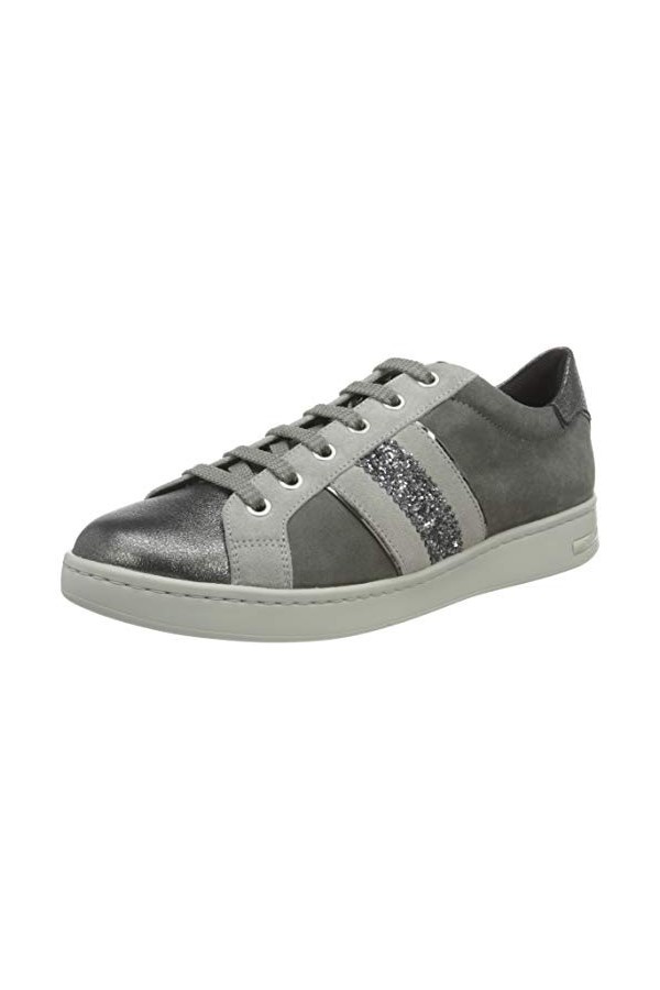 Geox Femme D Jaysen D Sneakers, Dk Grey/Gun, 35 EU