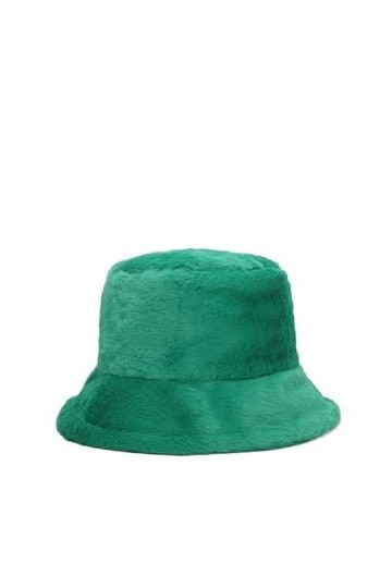 QUEEN HELENA Chapeau dhiver Cloche avec visière avec poils doux à la pêche pour femme CP302, vert, Taille Unique