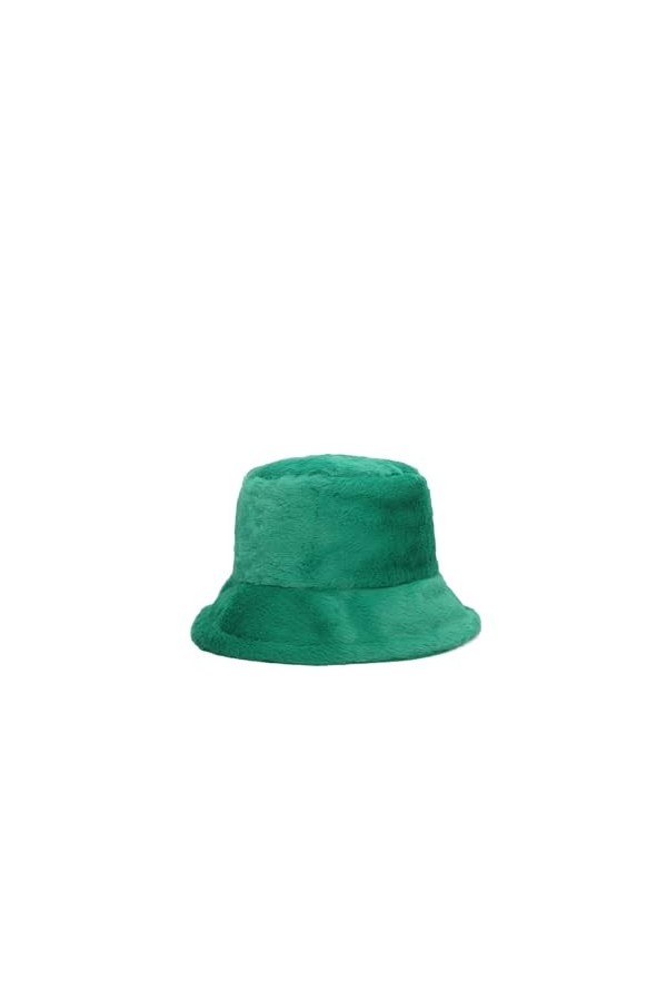 QUEEN HELENA Chapeau dhiver Cloche avec visière avec poils doux à la pêche pour femme CP302, vert, Taille Unique