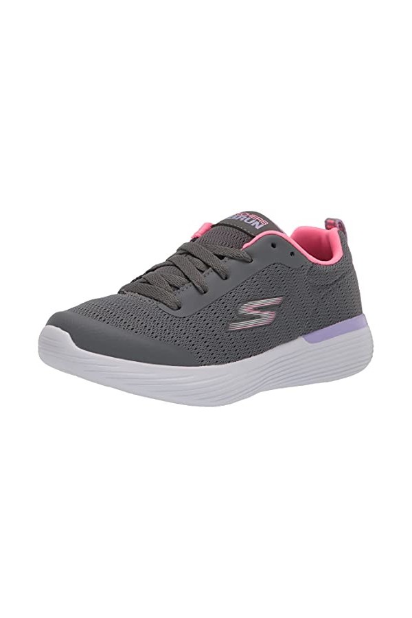 Skechers 302428L CCPK Basket, Charcoal Mesh/Pink Trim, 29 EU