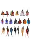 Lot de 20 plumes de chapeau différentes plumes naturelles véritables pour chapeau de porc tarte décoration de fête bricolage 
