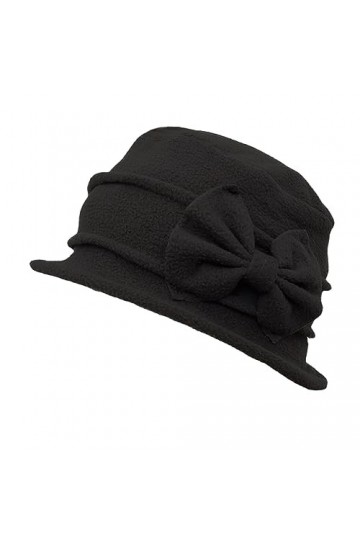 ZffXH Chapeau Cloche en Polaire Fleuri Hiver 20s Femme Bowler Church Derby Bucket Vintage Cap