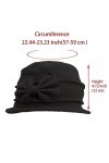ZffXH Chapeau Cloche en Polaire Fleuri Hiver 20s Femme Bowler Church Derby Bucket Vintage Cap