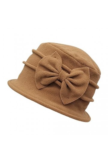 ZffXH Chapeau Cloche en Polaire Fleuri Hiver 20s Femme Bowler Church Derby Bucket Vintage Cap