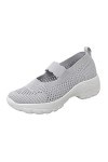 Baskets Chaussures de Sport Baskets Blanches Femmes Mode Mesh Slip Creux sur le Cale Chaussures de Sport Femmes Été pour Femm
