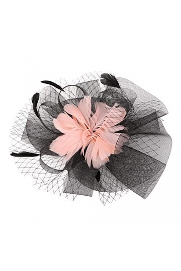 Chapeau bibi en maille filet voile bandeau fleur rubans voile chapeau de fête chapeau ascot bandeau à plumes bandeau à plumes