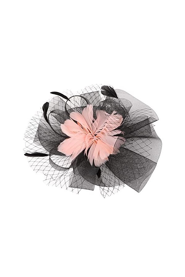 Chapeau bibi en maille filet voile bandeau fleur rubans voile chapeau de fête chapeau ascot bandeau à plumes bandeau à plumes