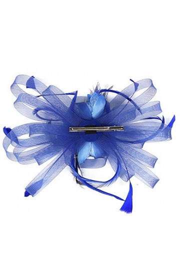 SJTJSPX Chapeau bibi pour femme - Accessoire de coiffure - Pour cocktail, thé, fête, mariage, église, organza - Serre-tête en