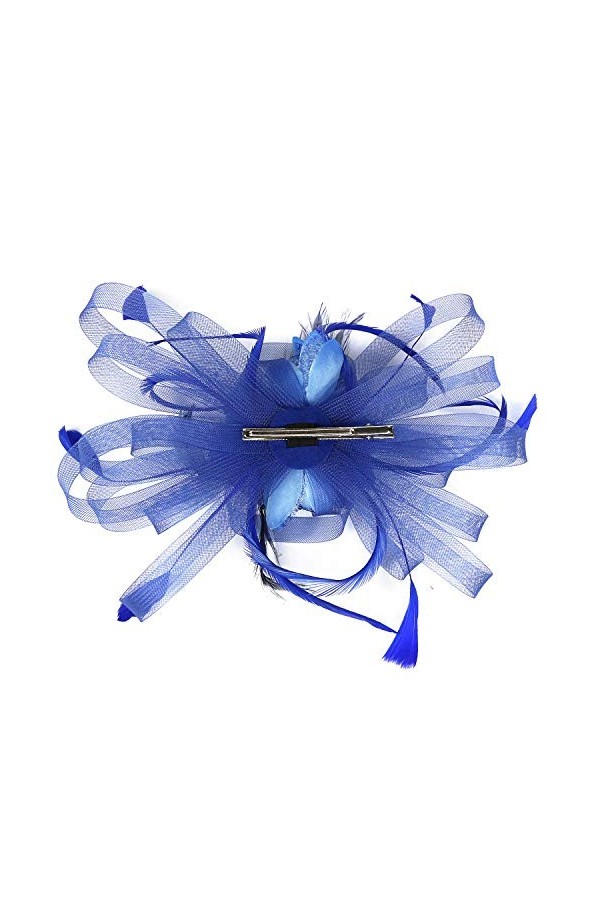 SJTJSPX Chapeau bibi pour femme - Accessoire de coiffure - Pour cocktail, thé, fête, mariage, église, organza - Serre-tête en