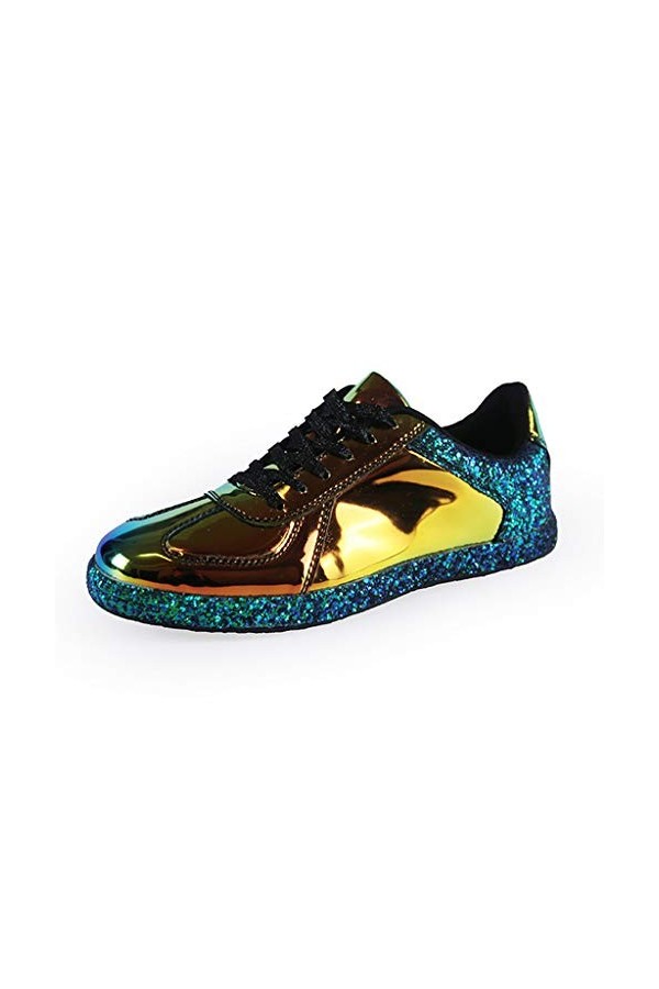 Baskets Basses pour Femmes Mode Coloré Baskets de la série Cool Wild Réfléchissant Chaussures décontractées Outdoors Sneakers