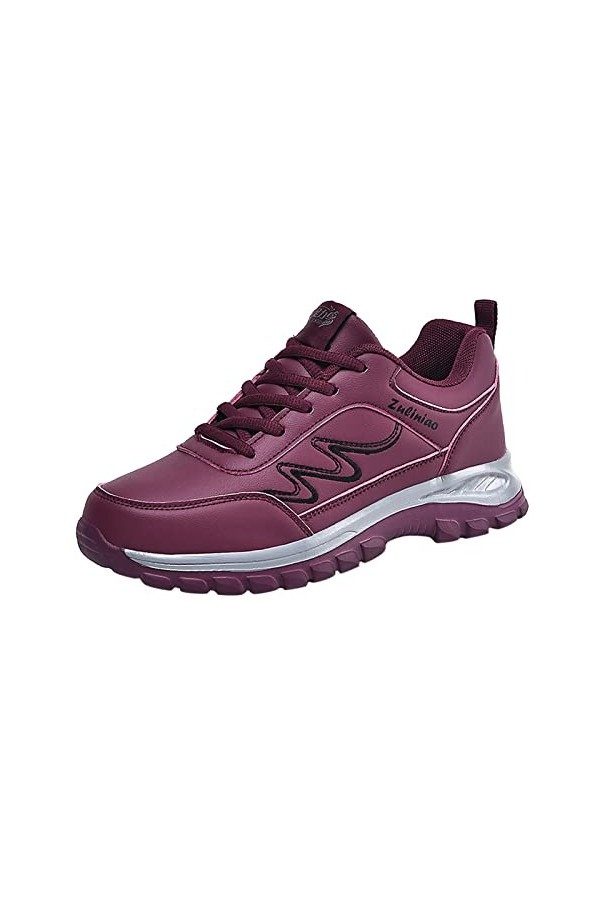 Baskets Basses Mode automne femmes chaussures de sport plat antidérapant imperméable à lacets Simple Texture Design Style déc