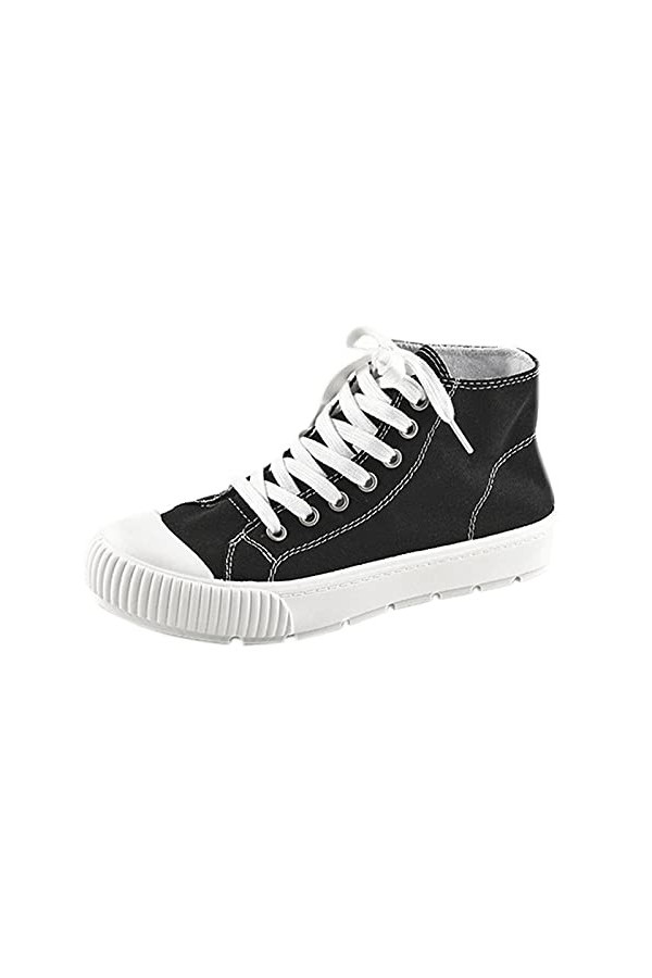 Trailrest Baskets blanches pour femme - Baskets blanches - Chaussures de sport pour femme - Noir, Noir , 37 EU