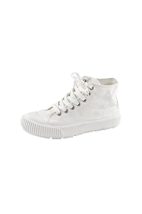 Trailrest Baskets blanches pour femme - Baskets blanches - Chaussures de sport pour femme - Noir, Noir , 37 EU