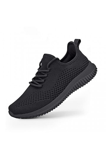 Footfox Mesdames, Chaussures de Mode - Chaussures de Sport Noires, Chaussures de Sport, Chaussures de Sport pour Respirer, Ch