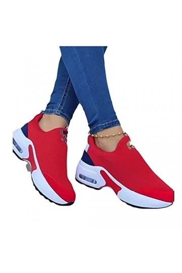 SEPKUS Chaussures de marche pour femmes, chaussures à plateforme pour femmes, baskets blanches pour femmes, baskets de créate