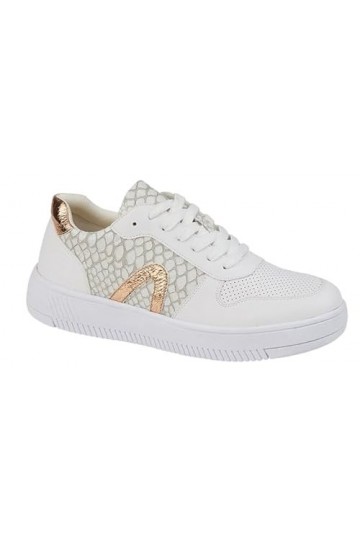 Cipriata Lola Baskets glamour à lacets pour femme, blanc, 41 EU