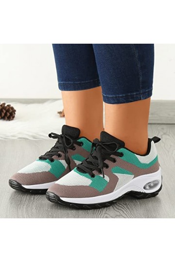 Yavion Basket Femmes Baskets Mode Confortables Sneakers,Baskets pour Femmes Marche Légers Chaussure Femme Talon Chaussures Fe