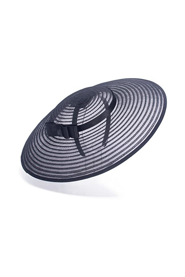 Lawliet Chapeau bibi en filet pour femme A603, Noir , taille unique