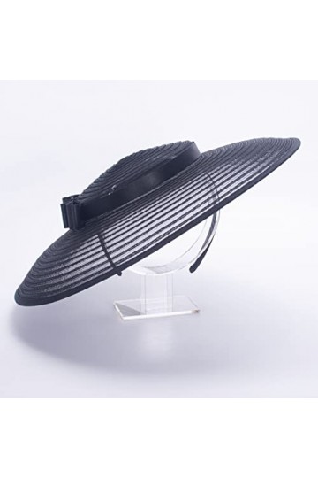 Lawliet Chapeau bibi en filet pour femme A603, Noir , taille unique