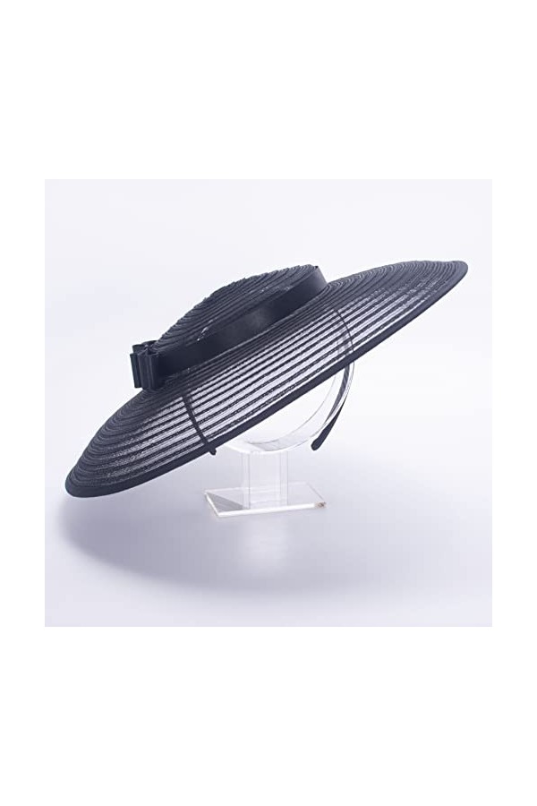 Lawliet Chapeau bibi en filet pour femme A603, Noir , taille unique