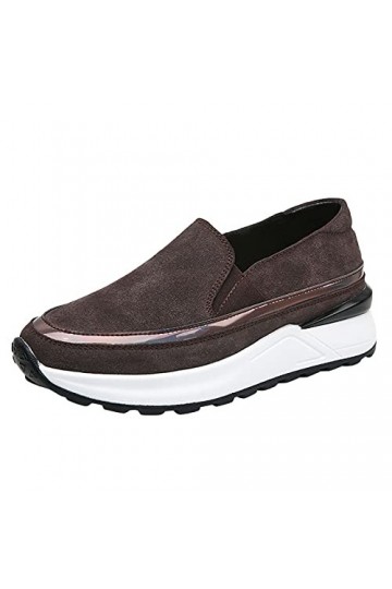 Basket de Marche Slip on pour Sneakers Femmes Slip-on Loisirs de plein air Respirant Chaussures de mode Appartements Baskets 