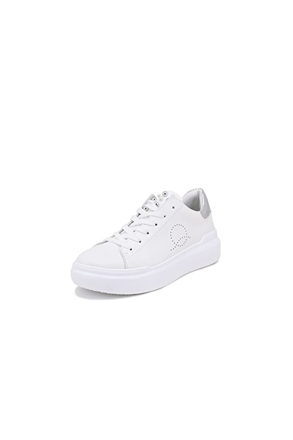 QUEEN HELENA Baskets Basses Sneakers Femme X26-8 Argent, Numeric_39