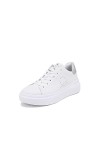 QUEEN HELENA Baskets Basses Sneakers Femme X26-8 Argent, Numeric_39