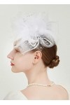 Fascinator Chapeau Fascinators Coiffures de Mariée pour Femmes Filles Tea Party Chapeaux Femmes Fascinator Bandeau avec Pince