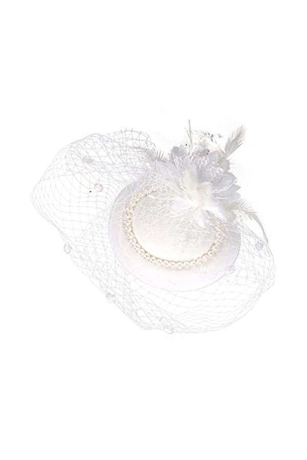 PRETYZOOM Fascinator Chapeau pour femme Tea Party Fascinator Mariage Mariée Vintage Chapeau Banquet Banquet Fascinator pour f