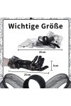 BEIMEIII Lot de 2 chapeaux de bibi noir inclus chapeau de mariée plumage voile maille bandeau et fleurs en dentelle gants pou