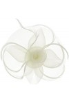 NICEYEA Chapeau bibi élégant pour femme avec plumes et voile en maille filet - Chapeau de fête Ascot - Chapeau Derby avec cli