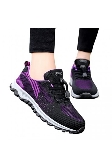 Baskets pour femme - Respirantes - Confortables - Chaussures de course - Mode été - Automne - Chaussures de sport plates - Ma
