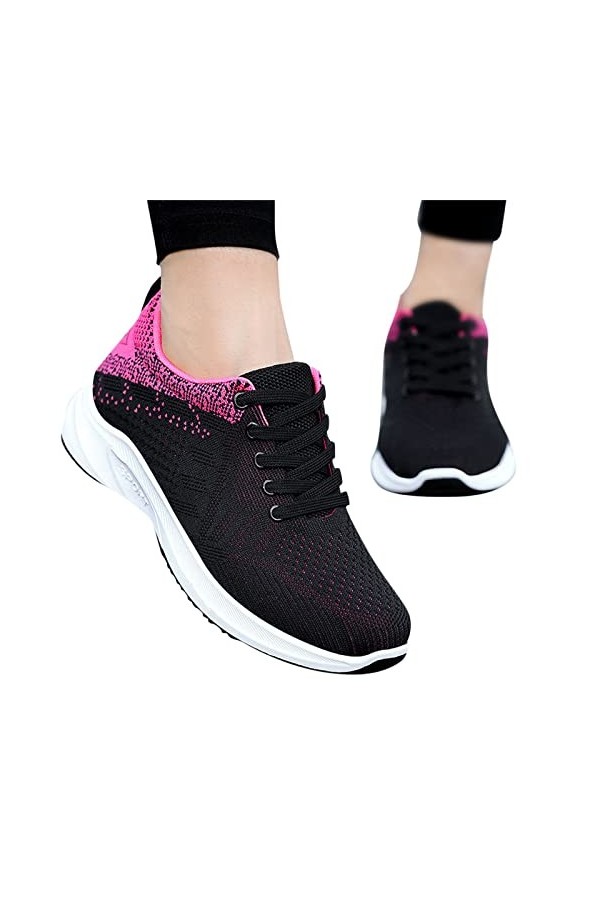 Baskets pour femme - Respirantes - Confortables - Chaussures de course - Mode été - Automne - Chaussures de sport plates - Ma