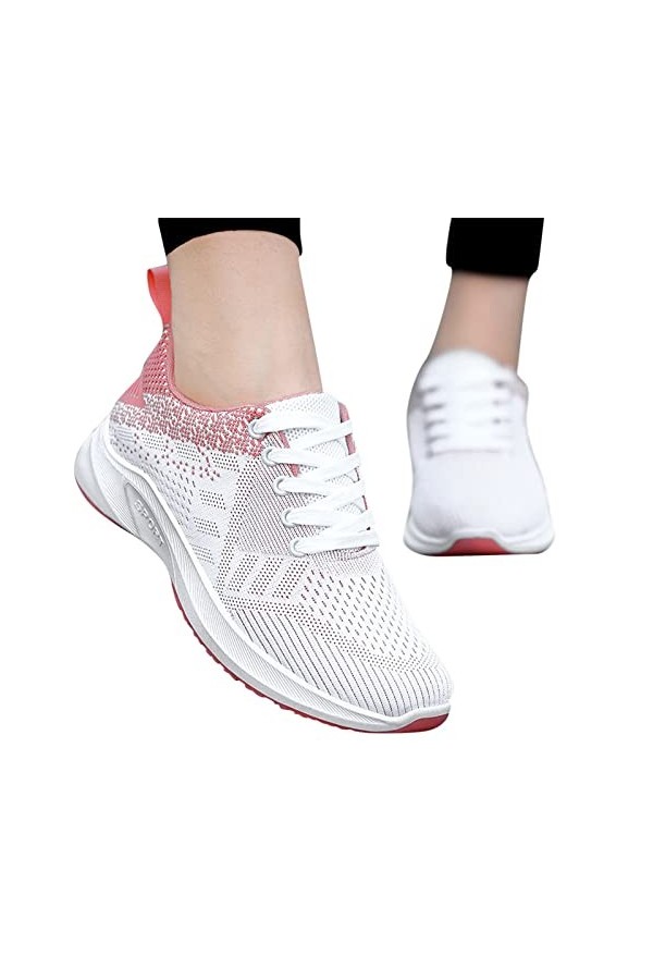 Baskets pour femme - Respirantes - Confortables - Chaussures de course - Mode été - Automne - Chaussures de sport plates - Ma