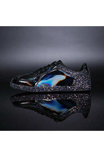 Baskets Basses pour Femmes Mode Coloré Baskets de la série Cool Wild Réfléchissant Chaussures décontractées Outdoors Sneakers