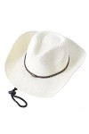 Chapeau de soleil pour homme et femme en paille avec réglable pour la plage en plein air, style de vacances, beige, taille un