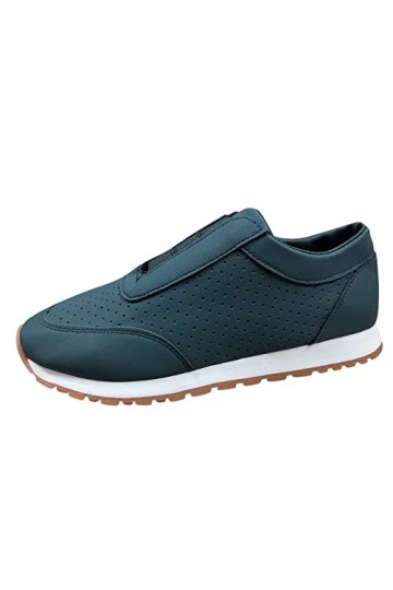 Baskets pour femme - Chaussures de course - Mode automne - Semelle plate et souple - Confortable - Couleur unie - Style décon