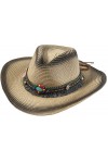 KharmLaddy Chapeau de cowboy pour homme et femme - Chapeau de cowgirl occidental - Accessoires de cosplay - Casquette jazz à 