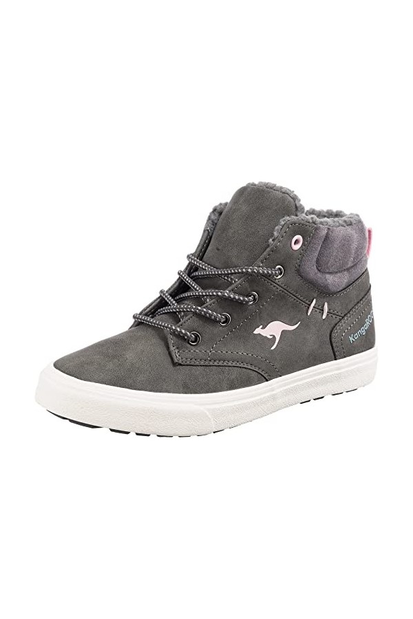 KangaROOS Femme KAVU X Basket, Gris Acier Dusty Rose, 36 EU