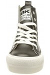 British Knights Femme Kaya Mid Basket, Noir/argenté, 37 EU