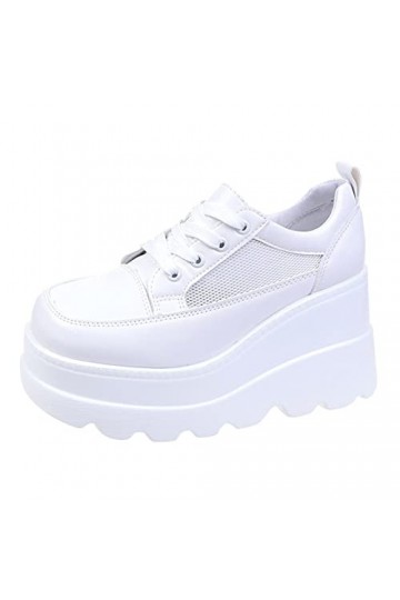 Aoklidil Chaussures Femme Chaussures de Sport Femme Baskets Baskets Femme Mode Casual Bout Rond Chaussures Compensées Baskets