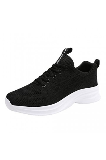 Plate-Forme De Baskets pour Femmes Baskets Respirantes pour Femmes Chaussures Confortables Mode Soft SoleMesh Casual Lace Bas