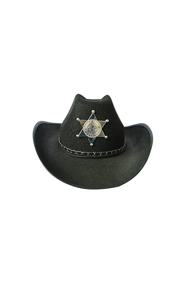 Xeadoffubio Chapeau de cowboy vintage pour homme/femme avec pentagramme et bord roulé, café, taille unique