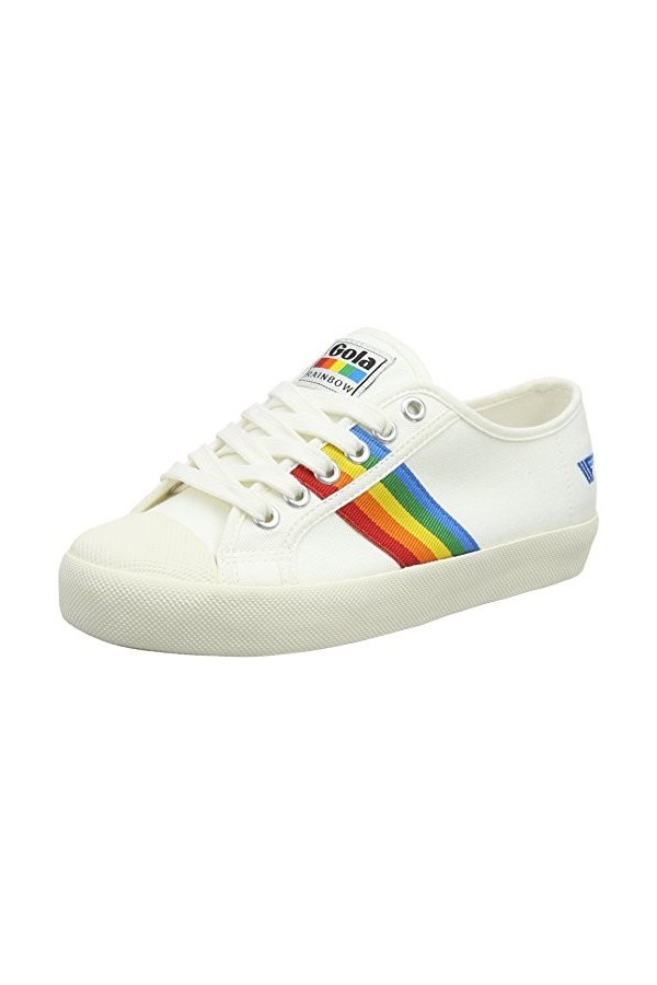 Gola Coaster Rainbow, Baskets, Ivoire Off White/Multi Powder , 36 EU