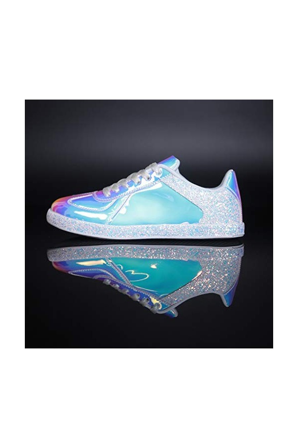 Baskets Basses pour Femmes Mode Coloré Baskets de la série Cool Wild Réfléchissant Chaussures décontractées Outdoors Sneakers