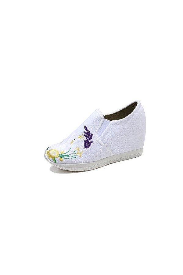 Tianrui Crown , Baskets Mode pour Femme - Ecru - Blanc cassé, 38